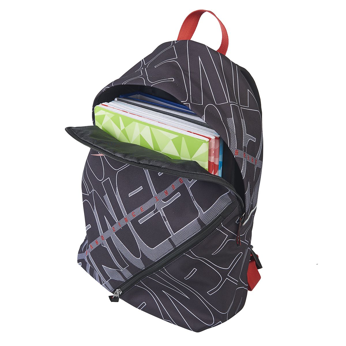 AIRNESS Sac à dos 1 compartiment noir et rouge