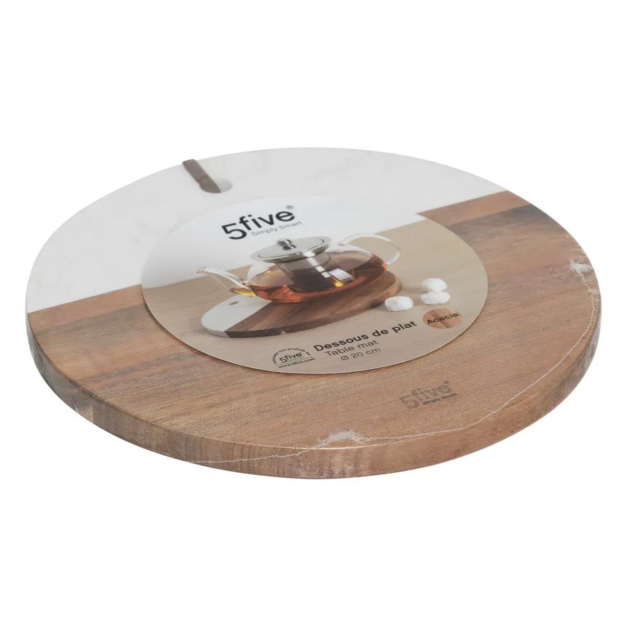 Voir la diapositive 2 : FIVE Dessous de plat en bois  harmony  20cm naturel