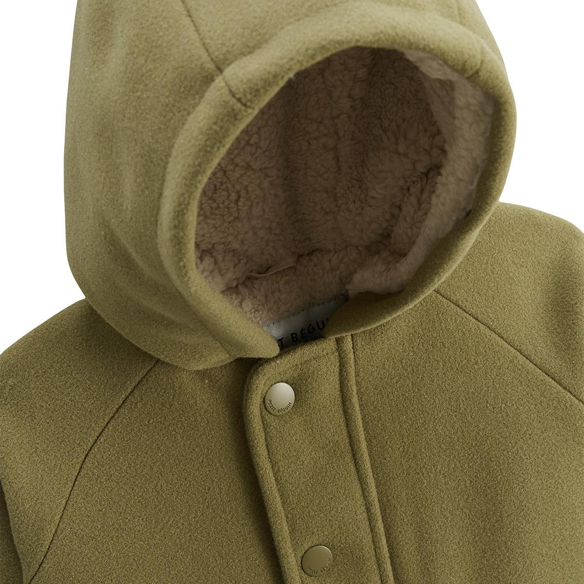 Voir la diapositive 2 : Petit Béguin Manteau enfant doublé sherpa avec capuche Gustin