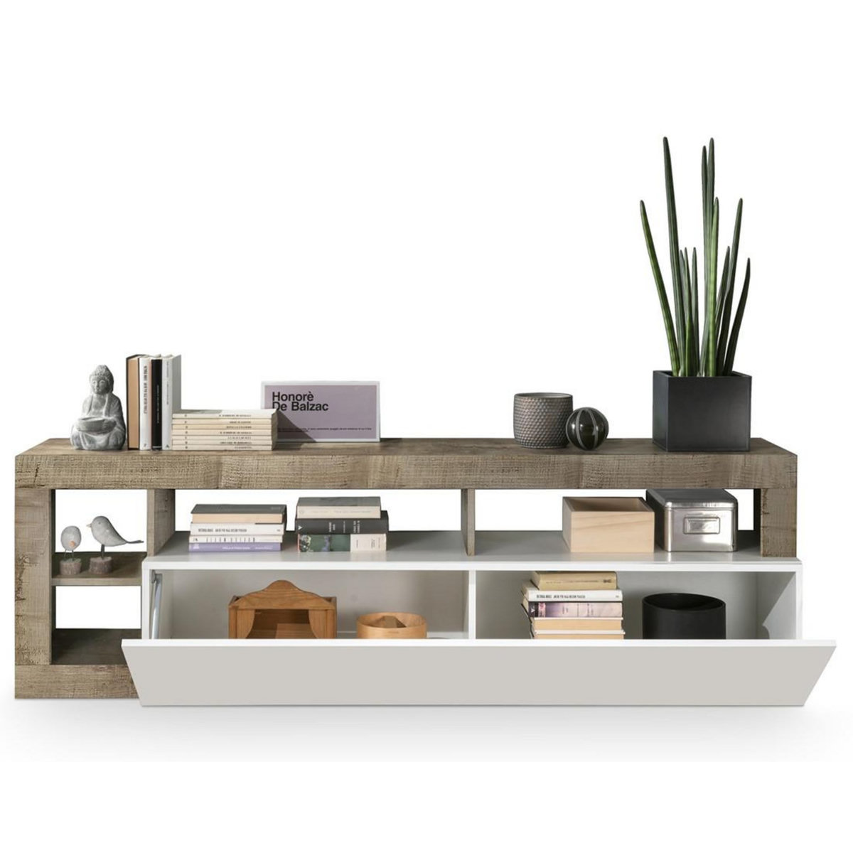 BEST MOBILIER Lou - meuble tv - 1 porte - 184 cm