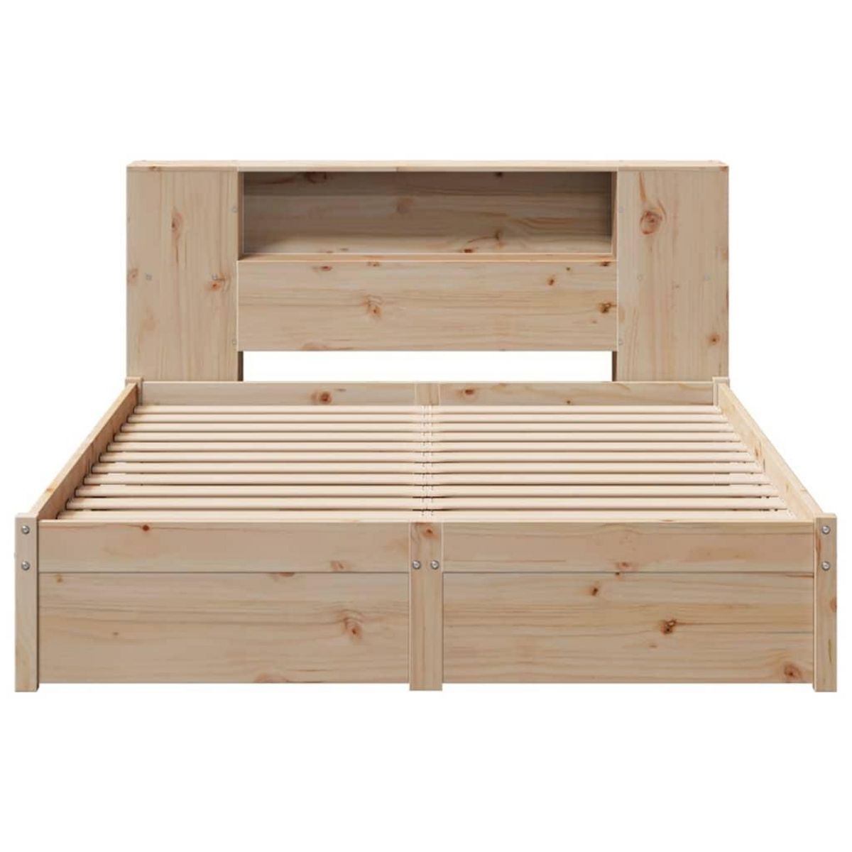 VIDAXL Lit bibliotheque sans matelas 140x190 cm bois de pin massif
