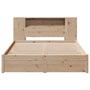 Voir la diapositive 4 : VIDAXL Lit bibliotheque sans matelas 140x190 cm bois de pin massif