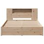 Voir la diapositive 4 : VIDAXL Lit bibliotheque sans matelas 140x190 cm bois de pin massif