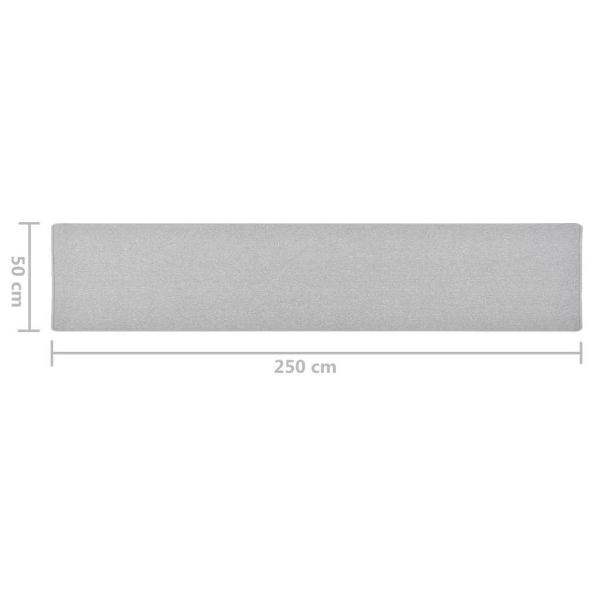 VIDAXL Tapis de couloir Gris clair 50x250 cm