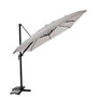 Voir la diapositive 2 : JARDIDECO Parasol déportée carré inclinable 5 positions Ecru chiné - 3 x 3 m - Jardideco