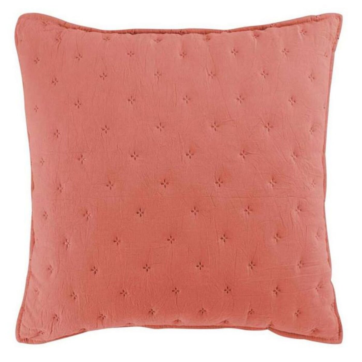 Paris Prix Housse de Coussin  Mellow  60x60cm Terracotta & Blanc