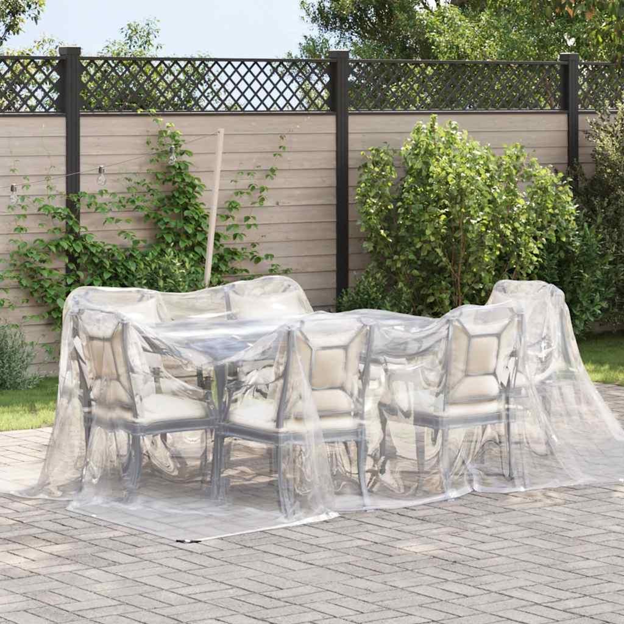 Voir la diapositive 2 : VIDAXL Bache transparente avec œillets 3x5 m polyethylene