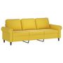Voir la diapositive 5 : VIDAXL Ensemble de canapes 3 pcs avec coussins jaune velours