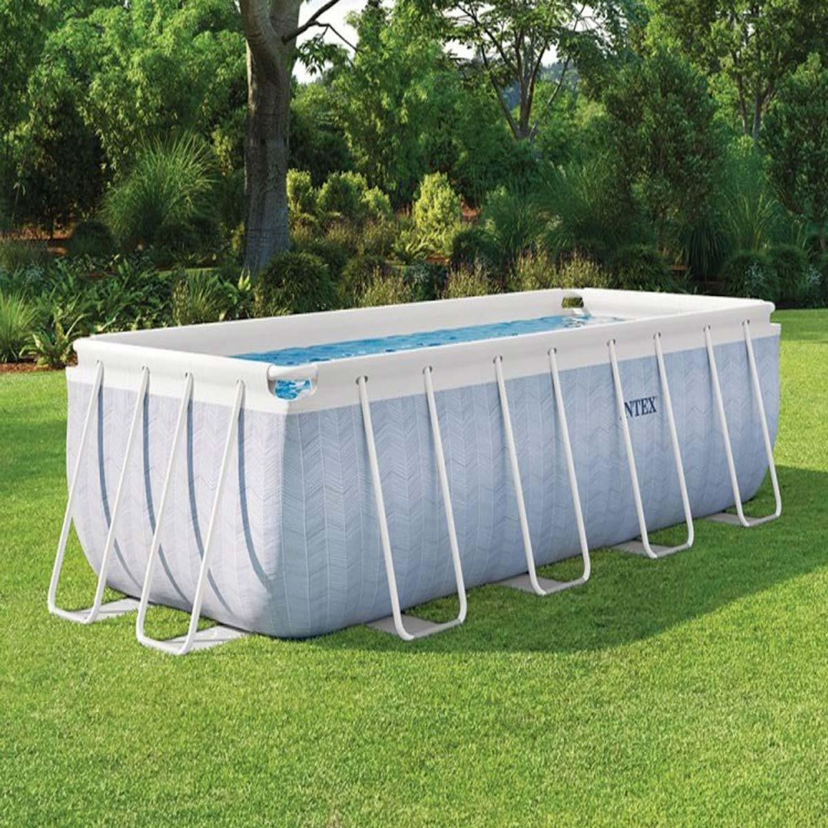 INTEX Piscine tubulaire Chevron rectangulaire 4,00 x 2,00 x 1,00 m - Intex
