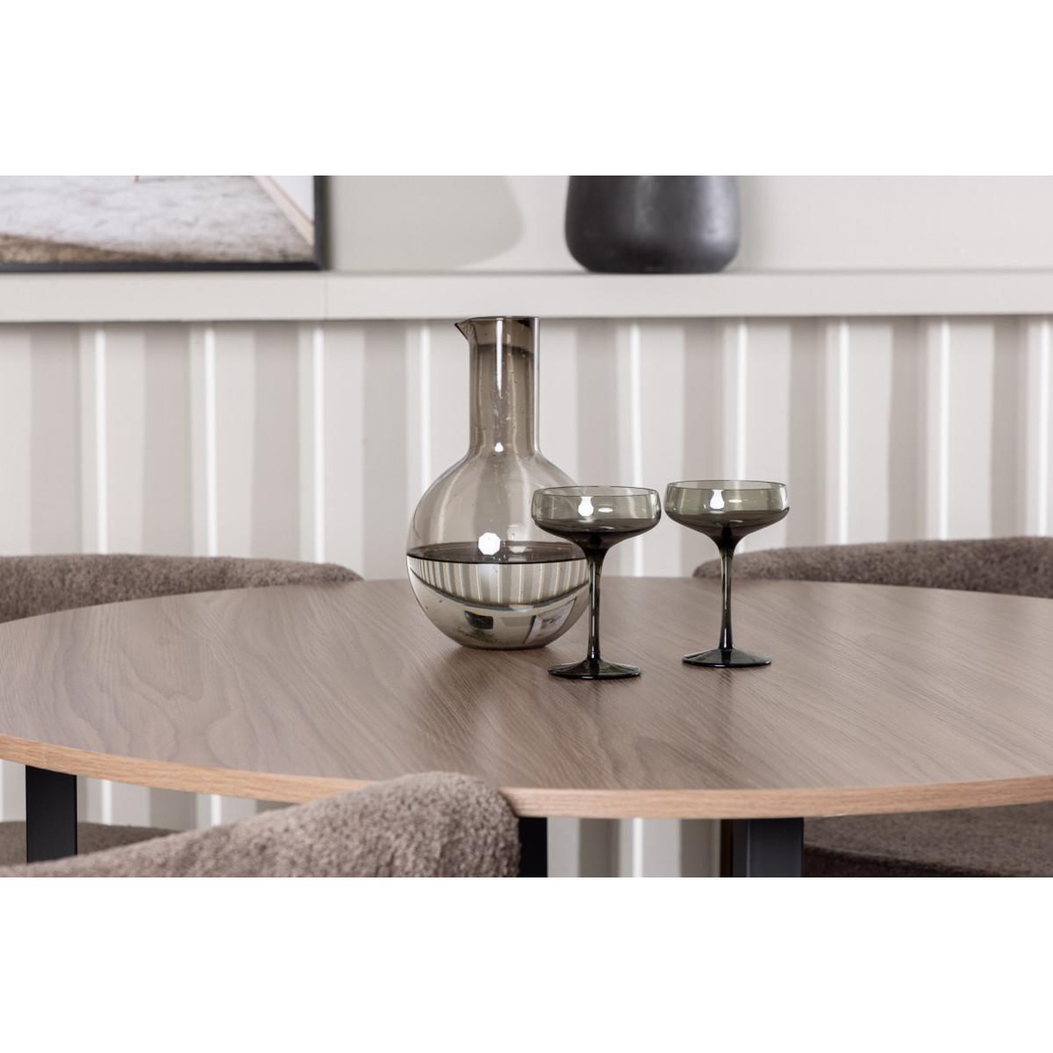Voir la diapositive 6 : Paris Prix Ensemble table à manger & 4 chaises  durango & morning  120cm noyer & marron