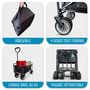 Voir la diapositive 3 : ADRENALIN Chariot de Transport Pliable Campcruiser - Utilitaire Tout terrain Camping, Plage, Jardin 93 x 56 x 122 cm - Charge 80Kg