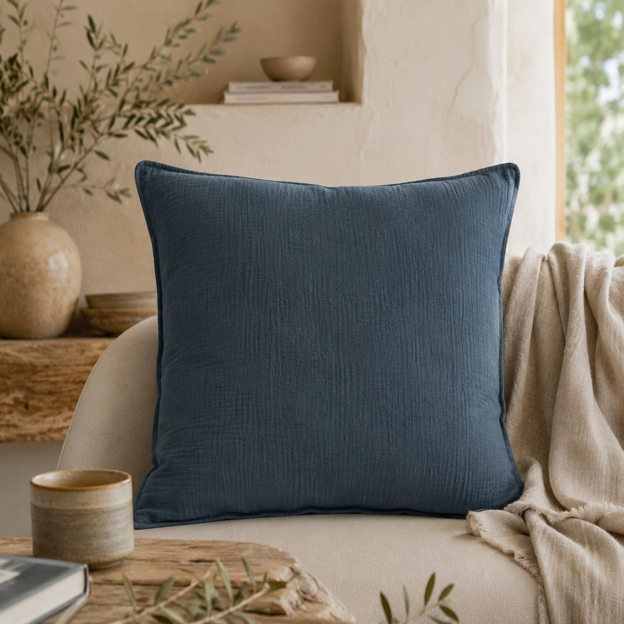 Voir la diapositive 2 : Eden Coussin en gaze de coton pop colors