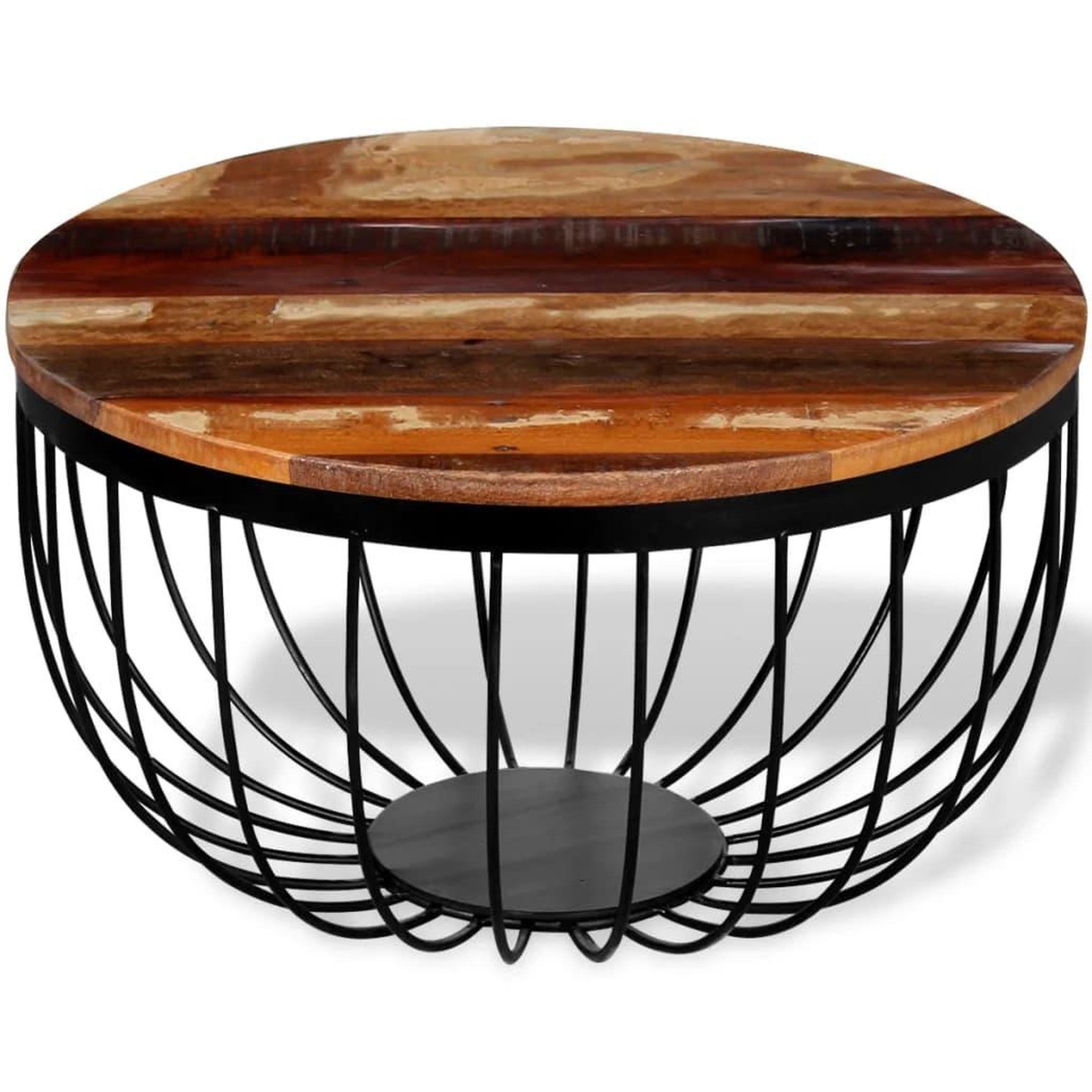 Voir la diapositive 4 : VIDAXL Table basse bois de recuperation massif