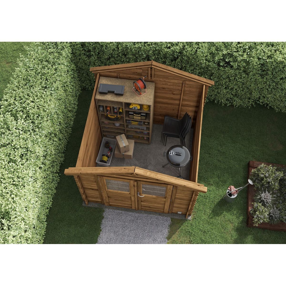 Forest Style Abri de jardin bois - 4,9m² - NICIA