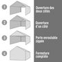 Voir la diapositive 5 : OUTSUNNY Tente garage carport dim. 6L x 3,6l x 2,75H m acier galvanisé robuste PE haute densité 195 g/m² imperméable anti-UV blanc gris