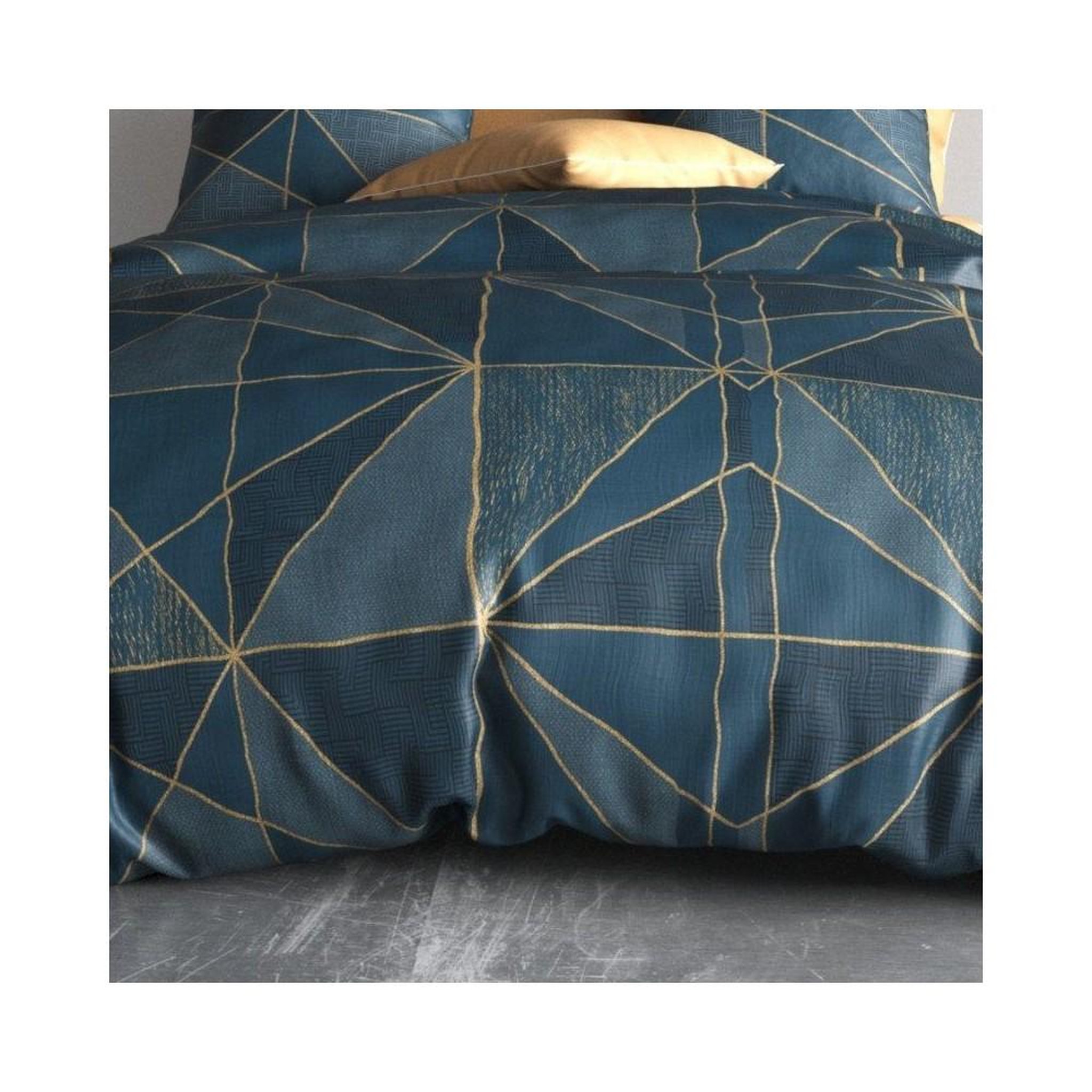 Voir la diapositive 3 : ATELIER DU COTON Housse de couette 260x240 RENO + 2 taies coton 57 fils