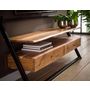 Voir la diapositive 2 : LISA DESIGN Goa - meuble tv - bois massif d'acacia et noir - 140 cm