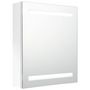 Voir la diapositive 2 : VIDAXL Armoire de salle de bain a miroir LED blanc brillant 50x14x60cm