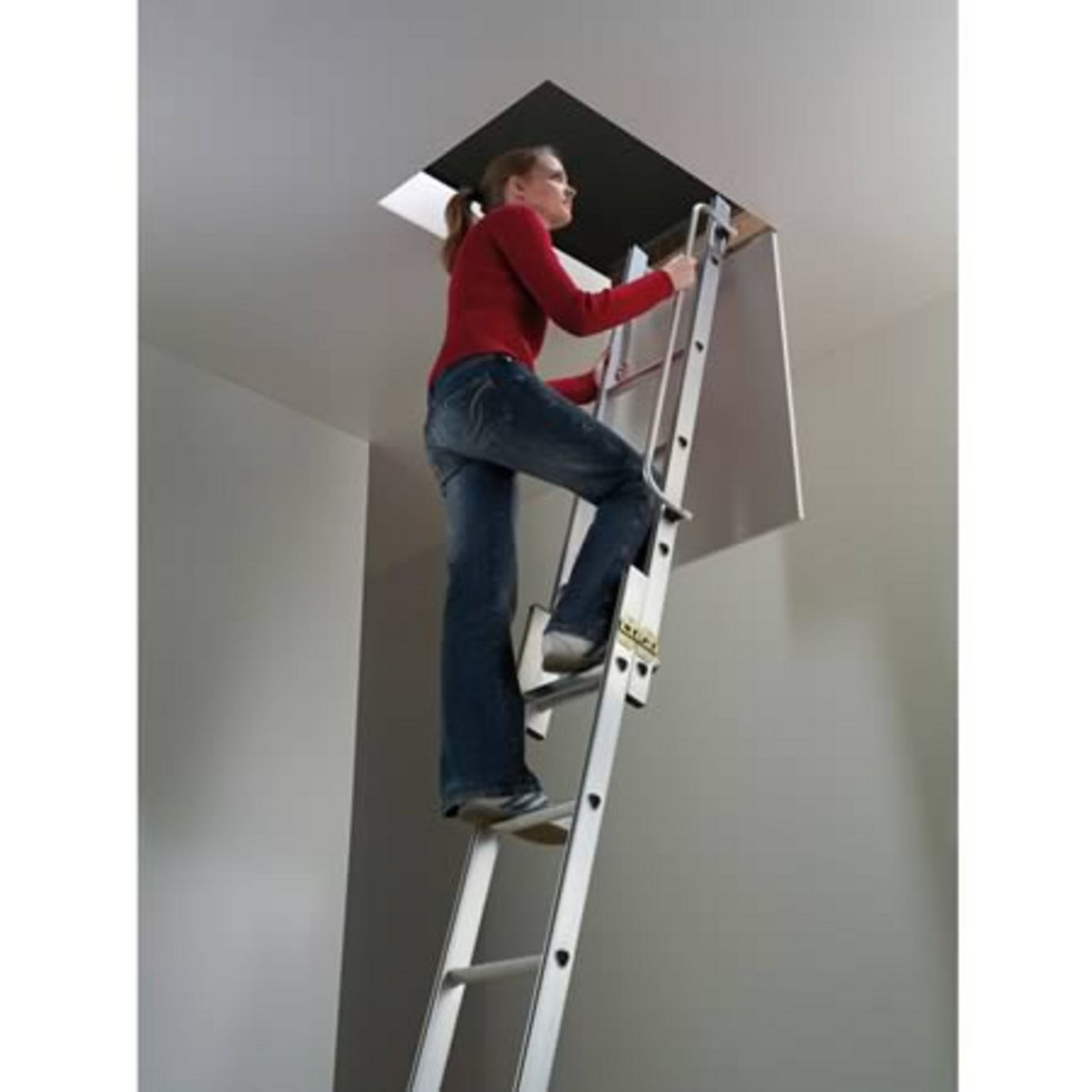 HAILO Echelle escamotable Alu 3x4 échelons - 3m