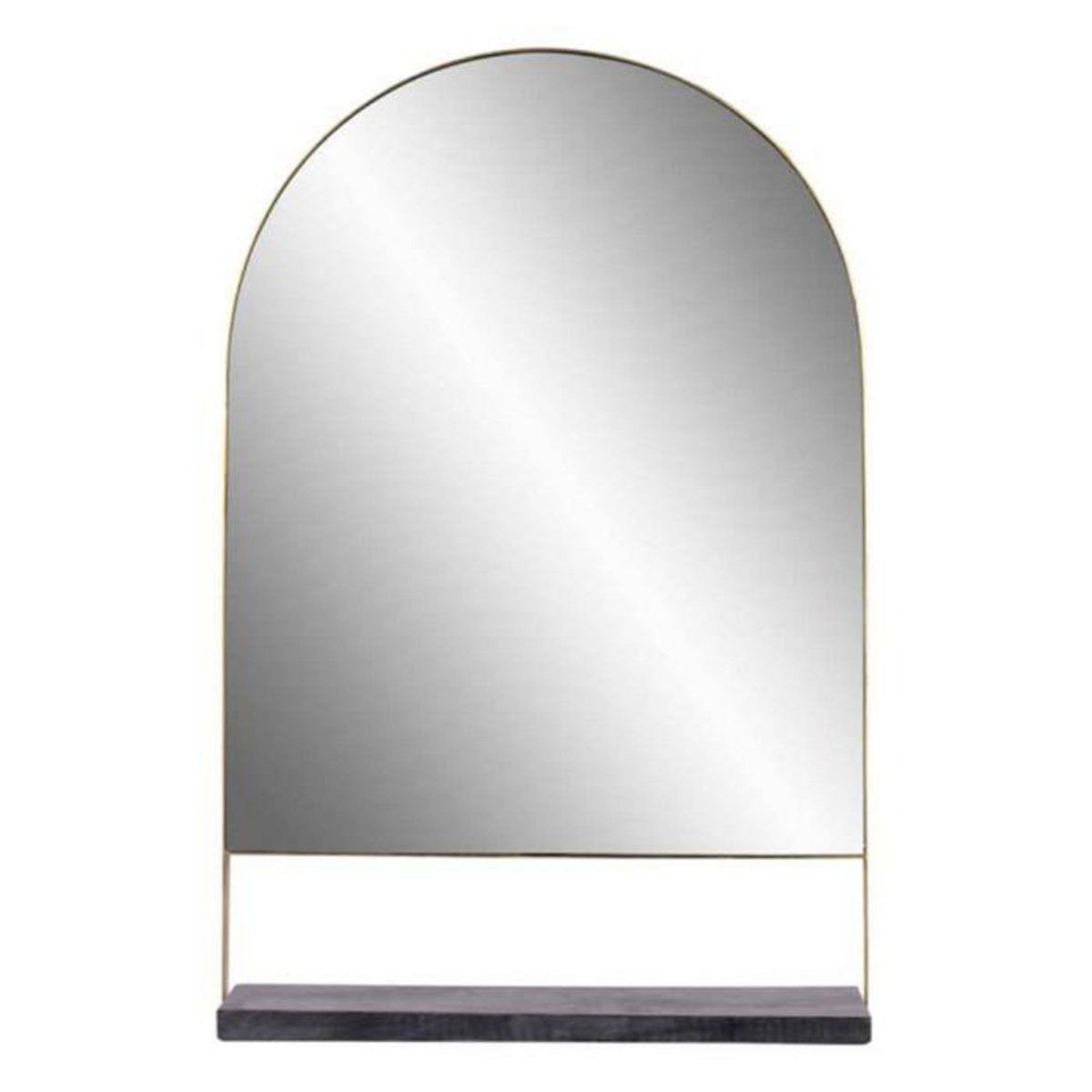 Paris Prix Miroir Mural & Étagère Design  Doha  69cm Noir