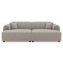 Voir la diapositive 6 : LISA DESIGN Aumance - canapé droit 4 places avec double méridienne assise profonde en velours texturé