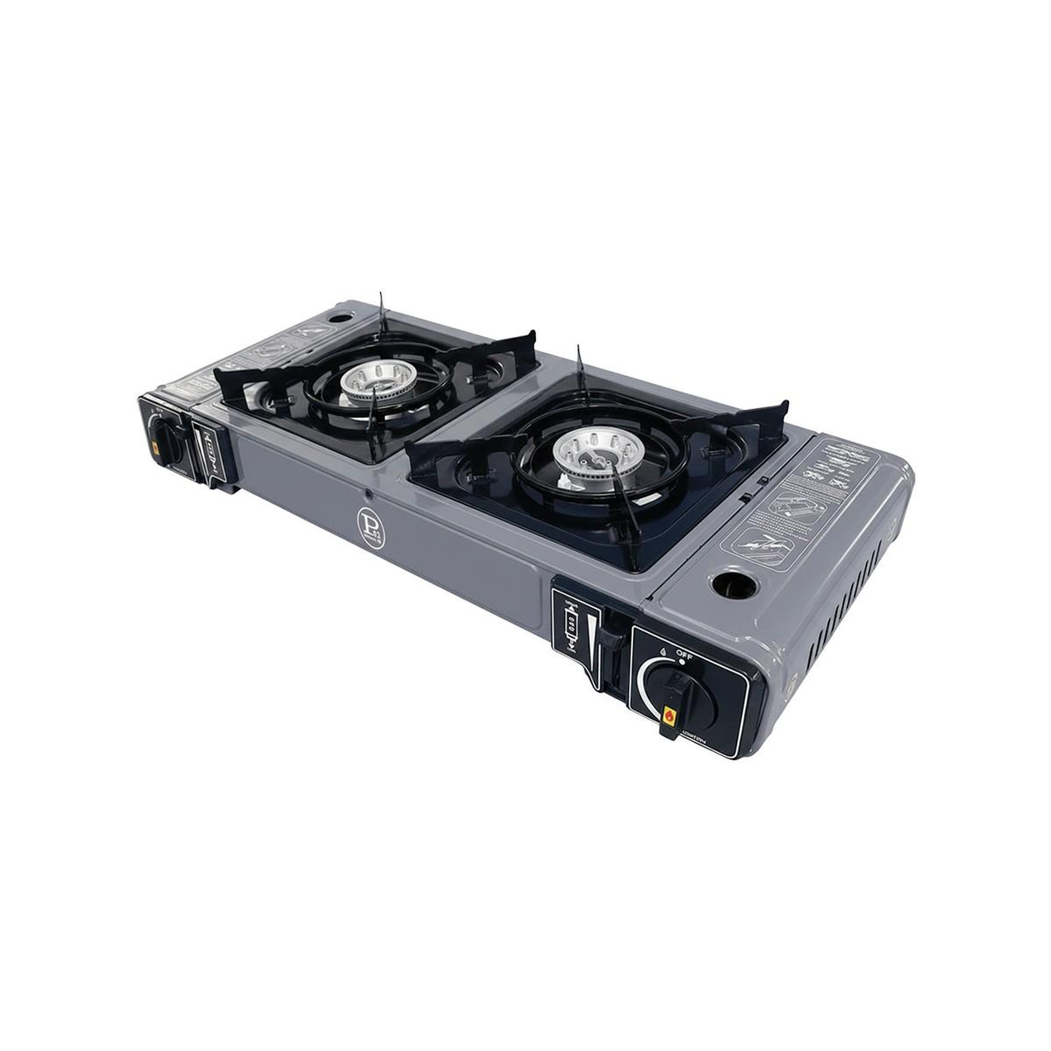 Voir la diapositive 4 : INTEC Réchaud à gaz 2 bruleurs 3800w fonctionne avec cartouche de gaz un2037- plaque de cuisson portable camping intec