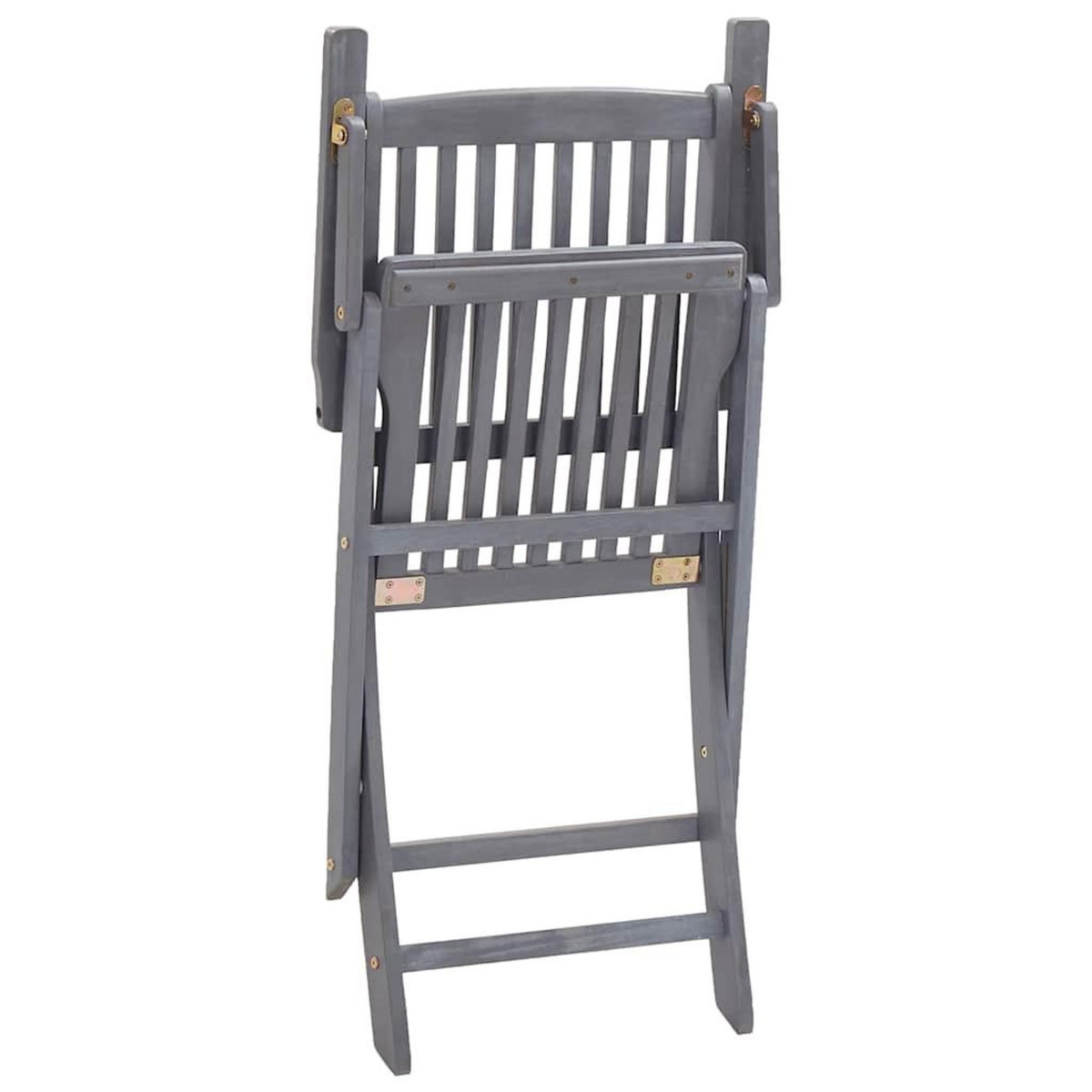 VIDAXL Chaises pliables d'exterieur lot de 8 et coussins Bois d'acacia