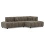 Voir la diapositive 2 : LISA DESIGN Curtis - canapé d'angle droit 4 places en tissu texturé