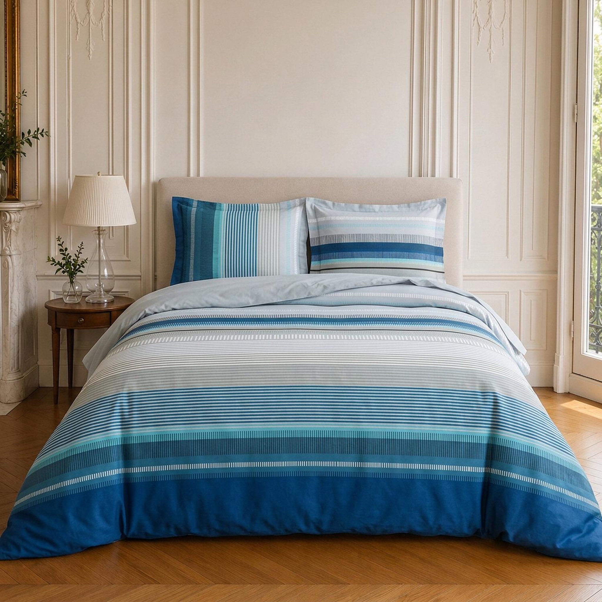 Home collection Parure housse de couette imprimée 100% microfibre - bingo - 220x240 cm