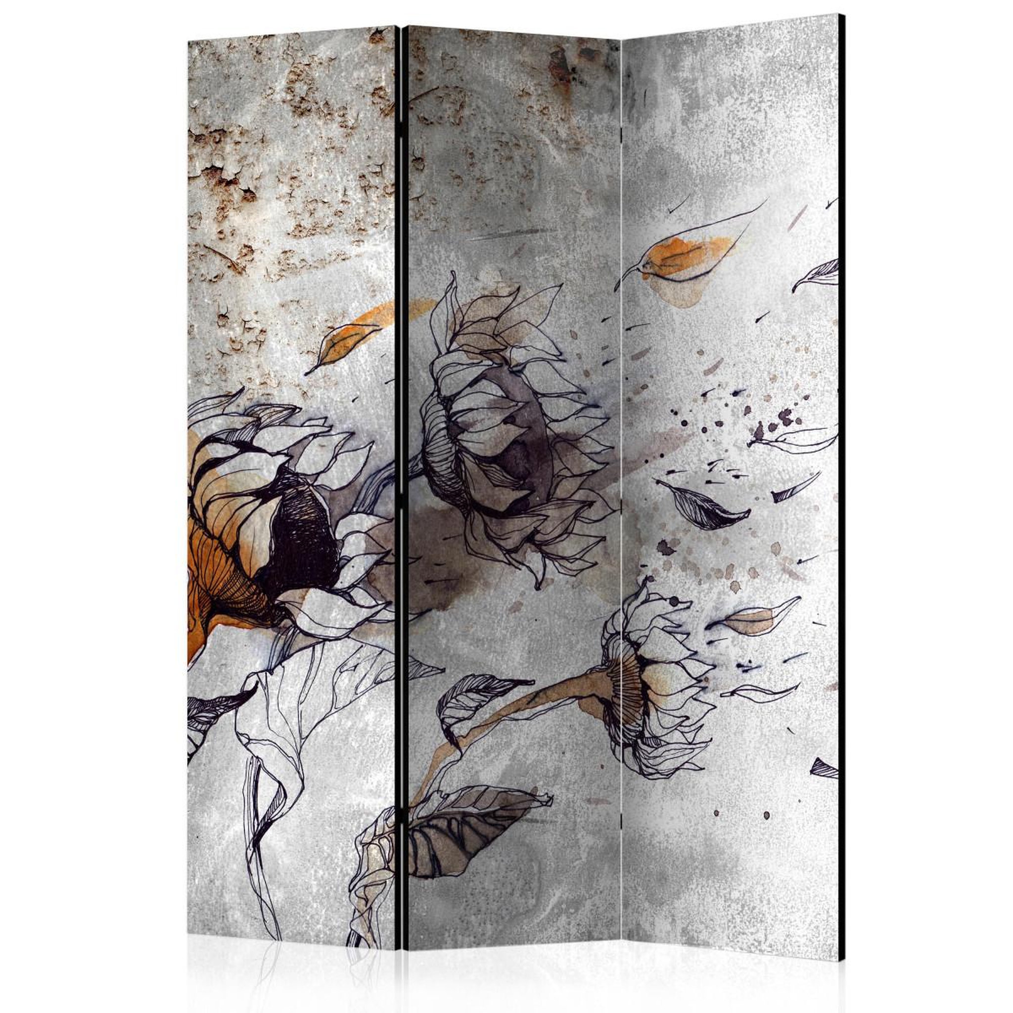 Paris Prix Paravent 3 volets  recall sunflowers  135x172cm