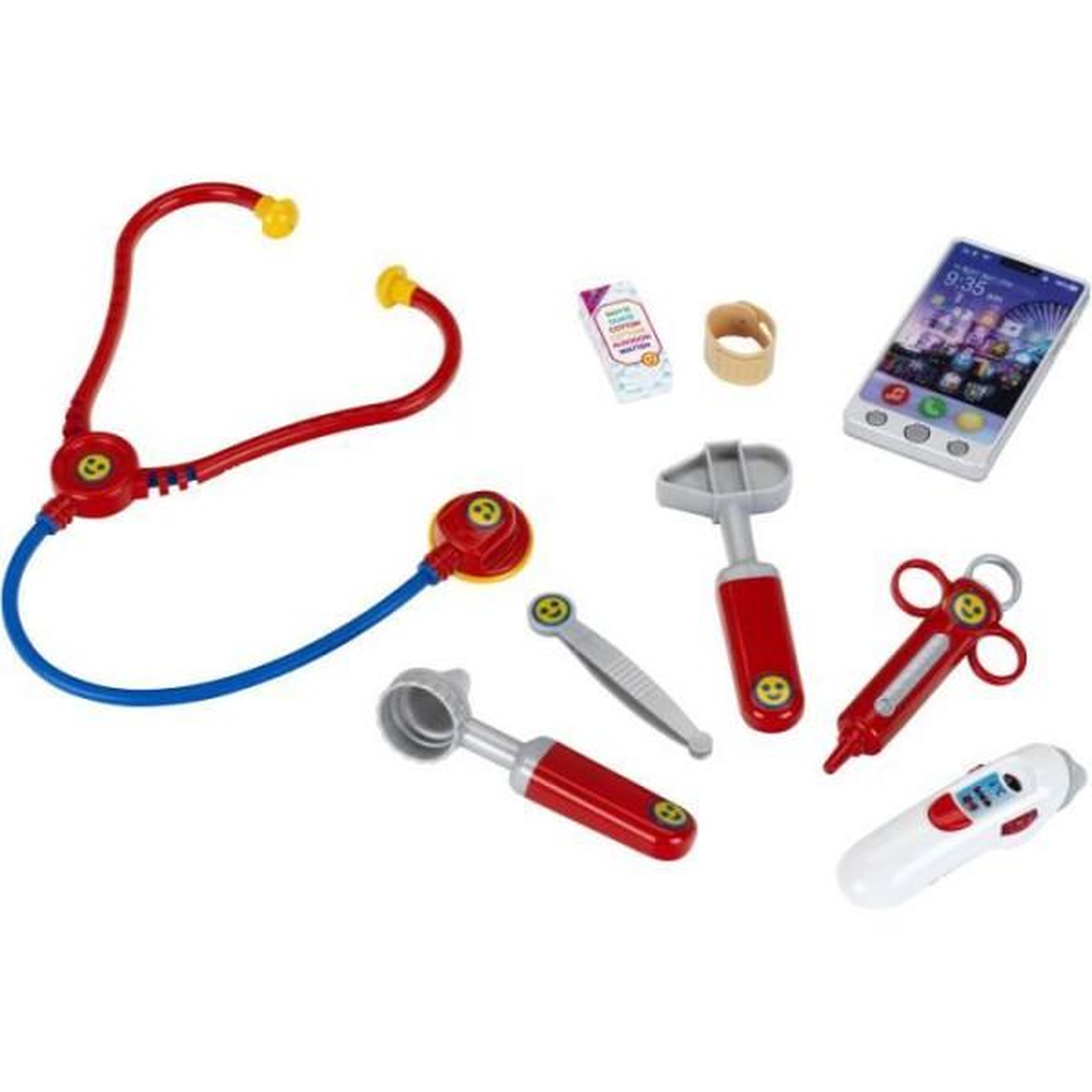 Voir la diapositive 2 : Klein Mallette docteur avec smartphone et thermometre électroniques - klein - 4368 - mixte - 3 ans - rouge