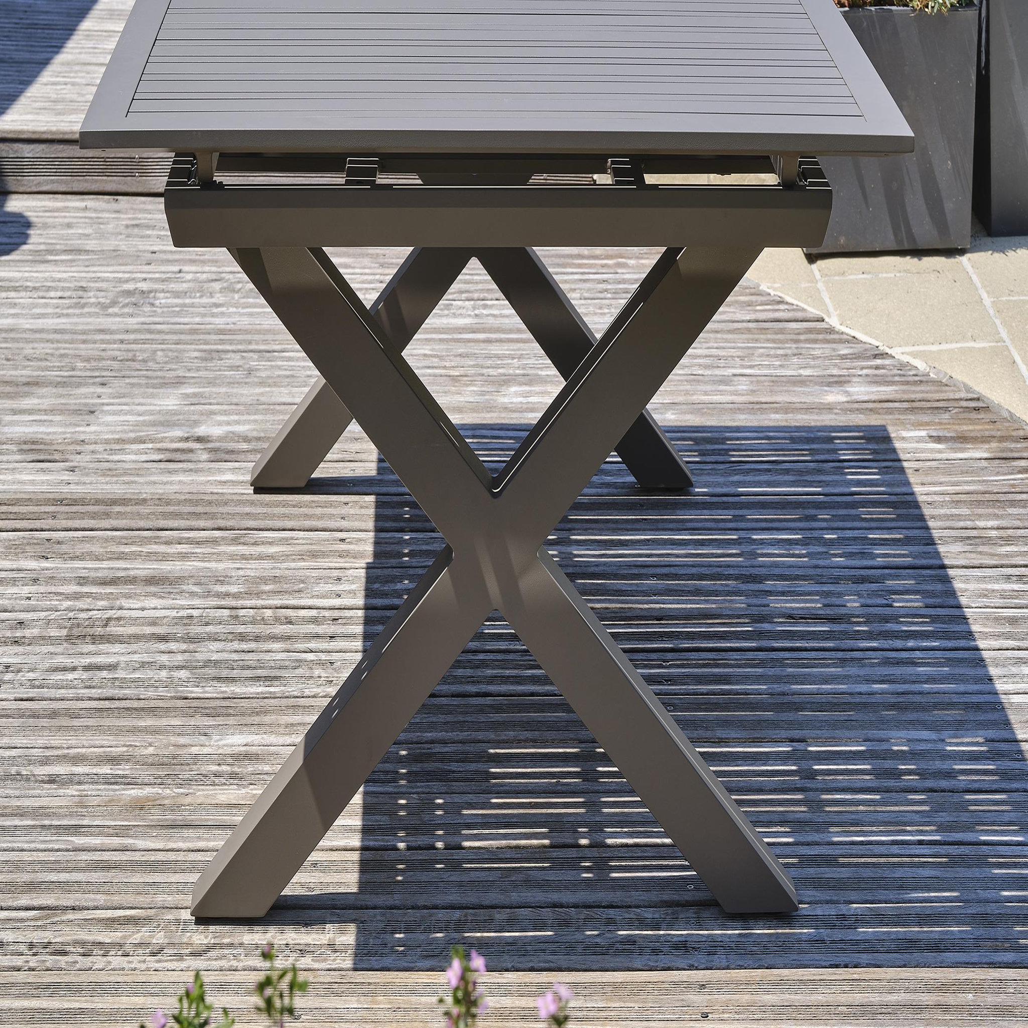 Voir la diapositive 5 : DCB GARDEN Table de jardin en aluminium