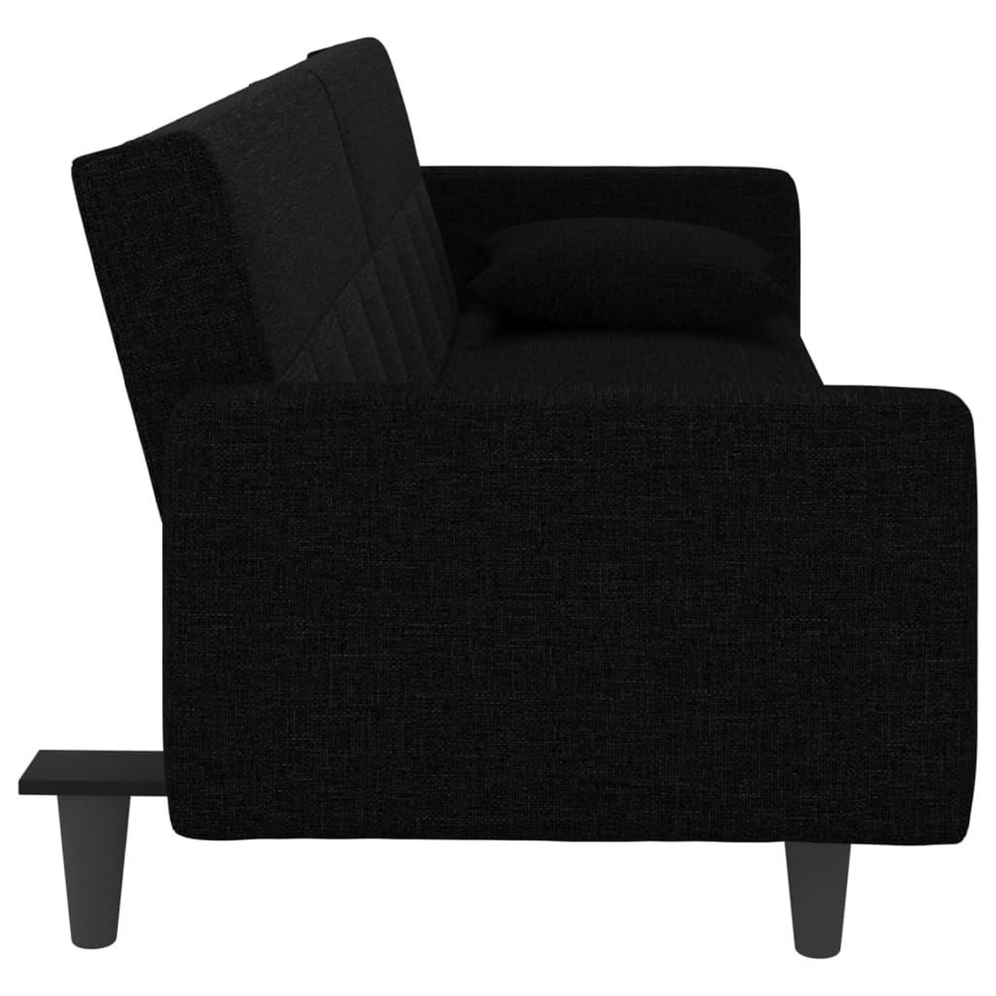 Voir la diapositive 5 : VIDAXL Canape-lit avec coussins noir tissu