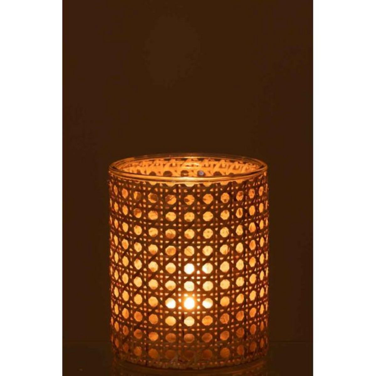 Paris Prix Photophore Déco en Rotin  Samana  17cm Naturel