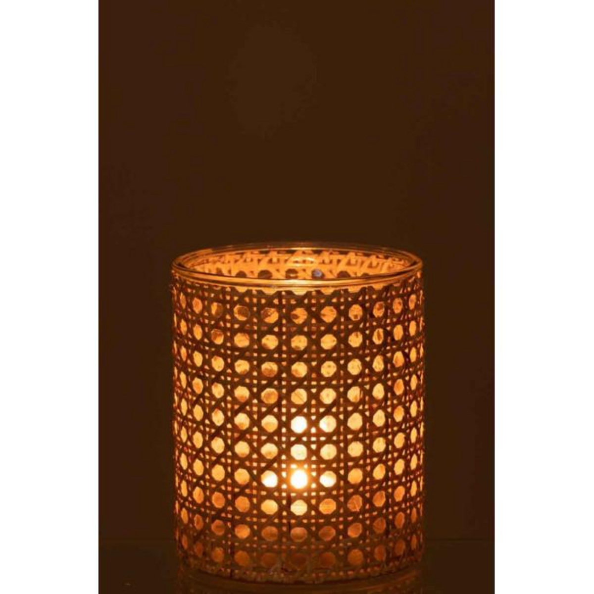 Paris Prix Photophore Déco en Rotin  Samana  17cm Naturel