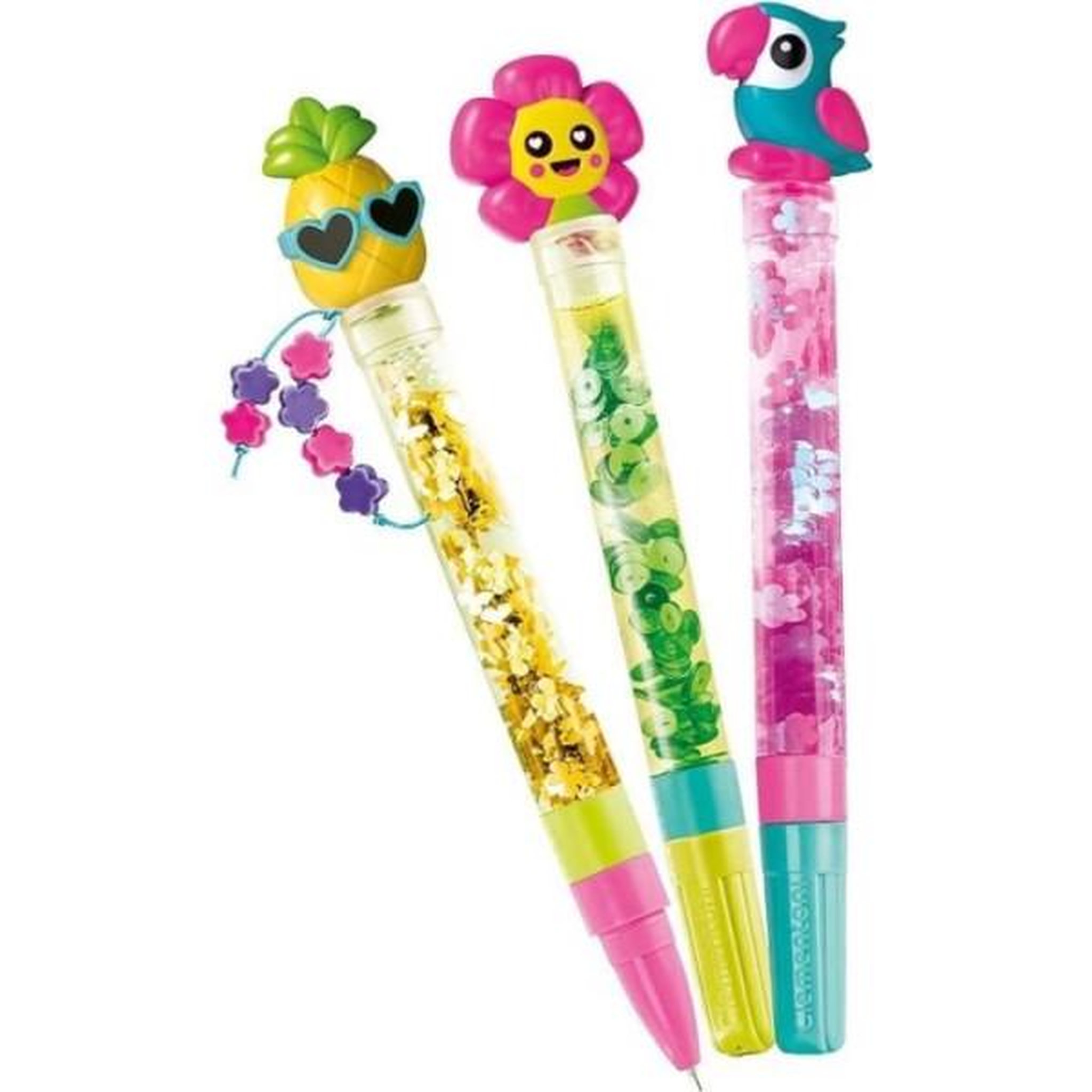 Voir la diapositive 2 : CLEMENTONI Clementoni - Créer tes stylos - Mini atelier des Stylos - Theme tropical - 3 a créer - Des 6ans