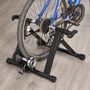 Voir la diapositive 4 : HOMCOM Home trainer pour vélo support entraînement vélo VTT trainer magnétique pliable 5 niveaux de résistance réglable noir