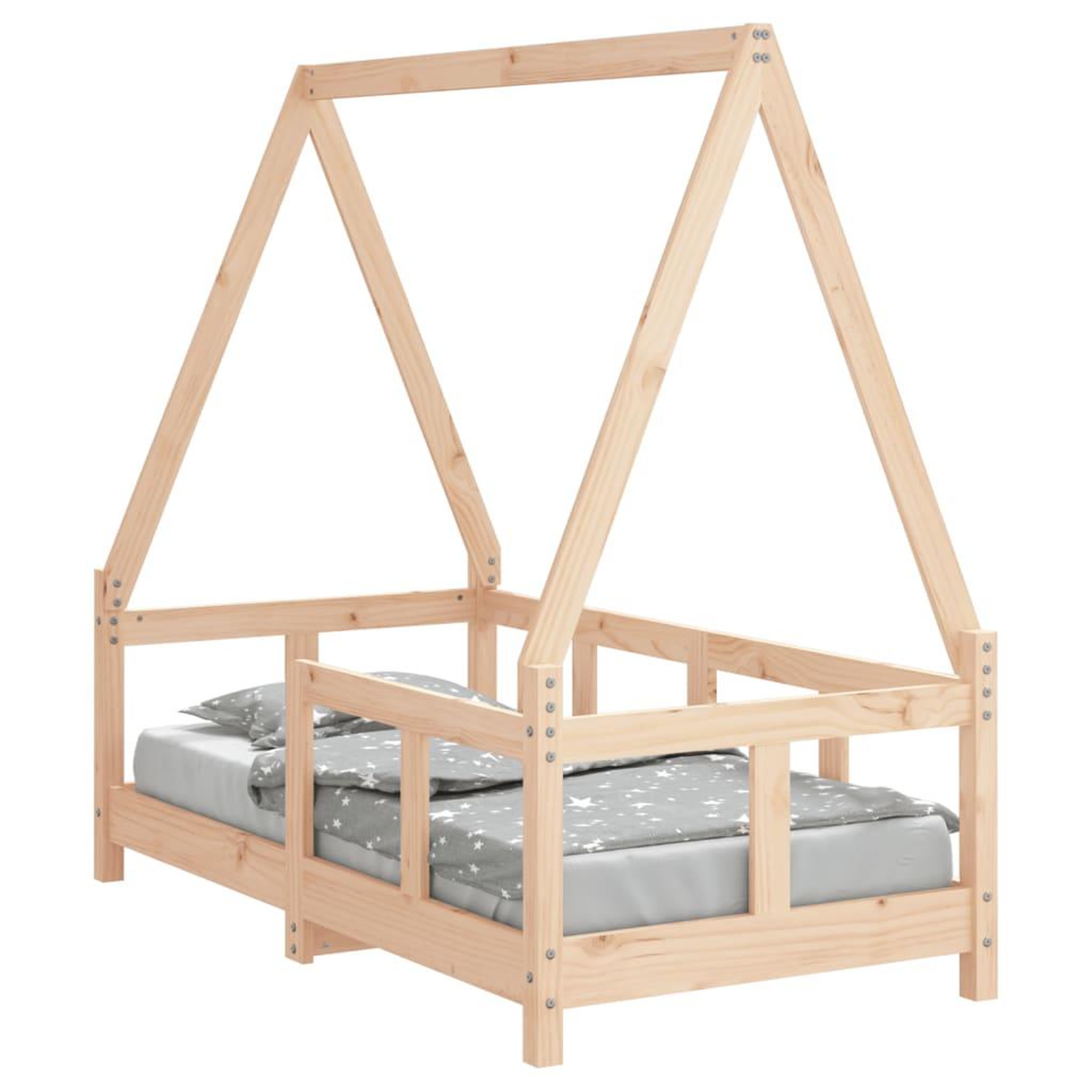 Voir la diapositive 2 : VIDAXL Cadre de lit pour enfant 70x140 cm bois de pin massif