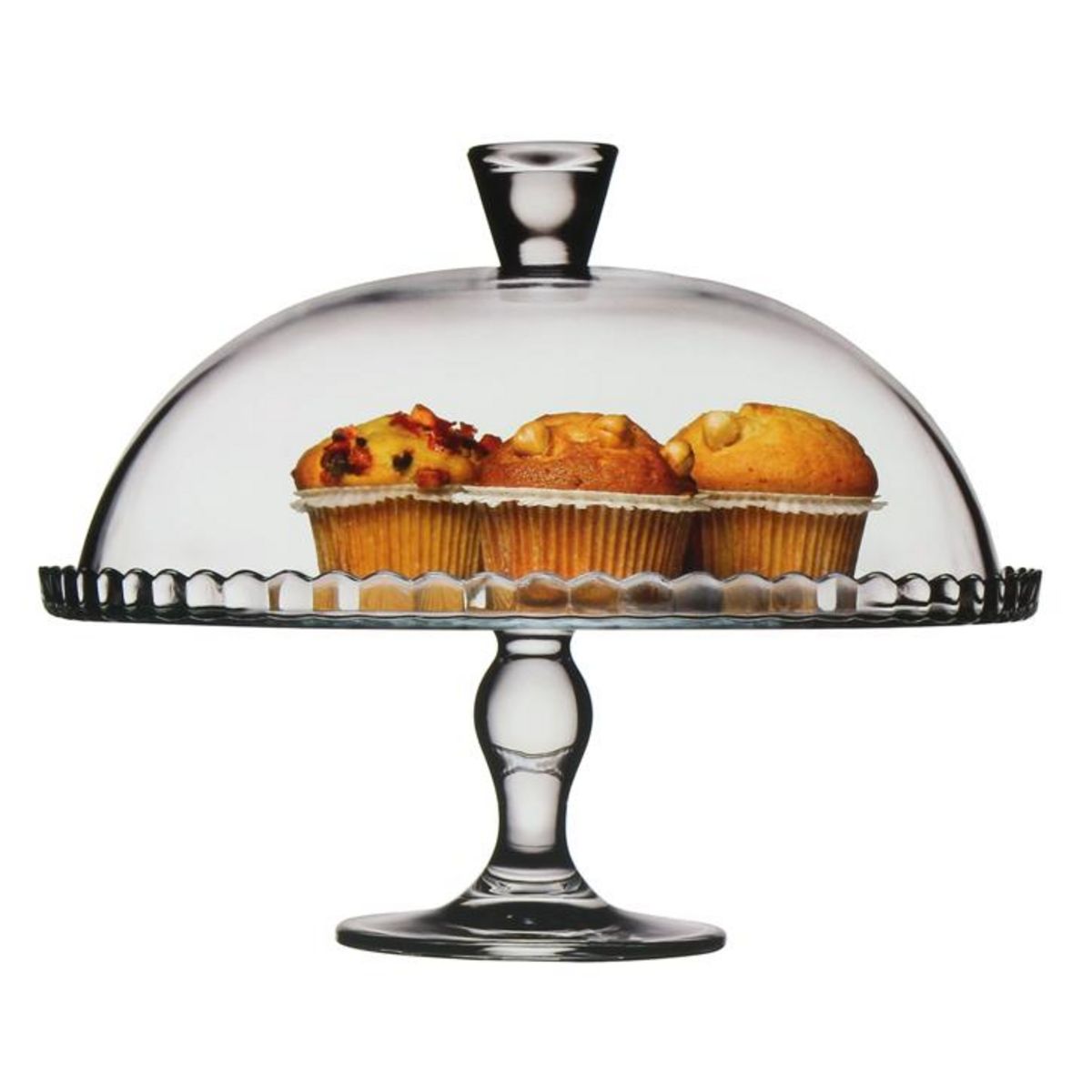 Plat à pâtisserie sur pied + dôme