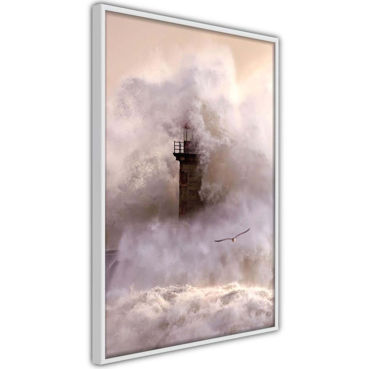 Paris Prix Affiche Murale Encadrée  Lighthouse During a Storm