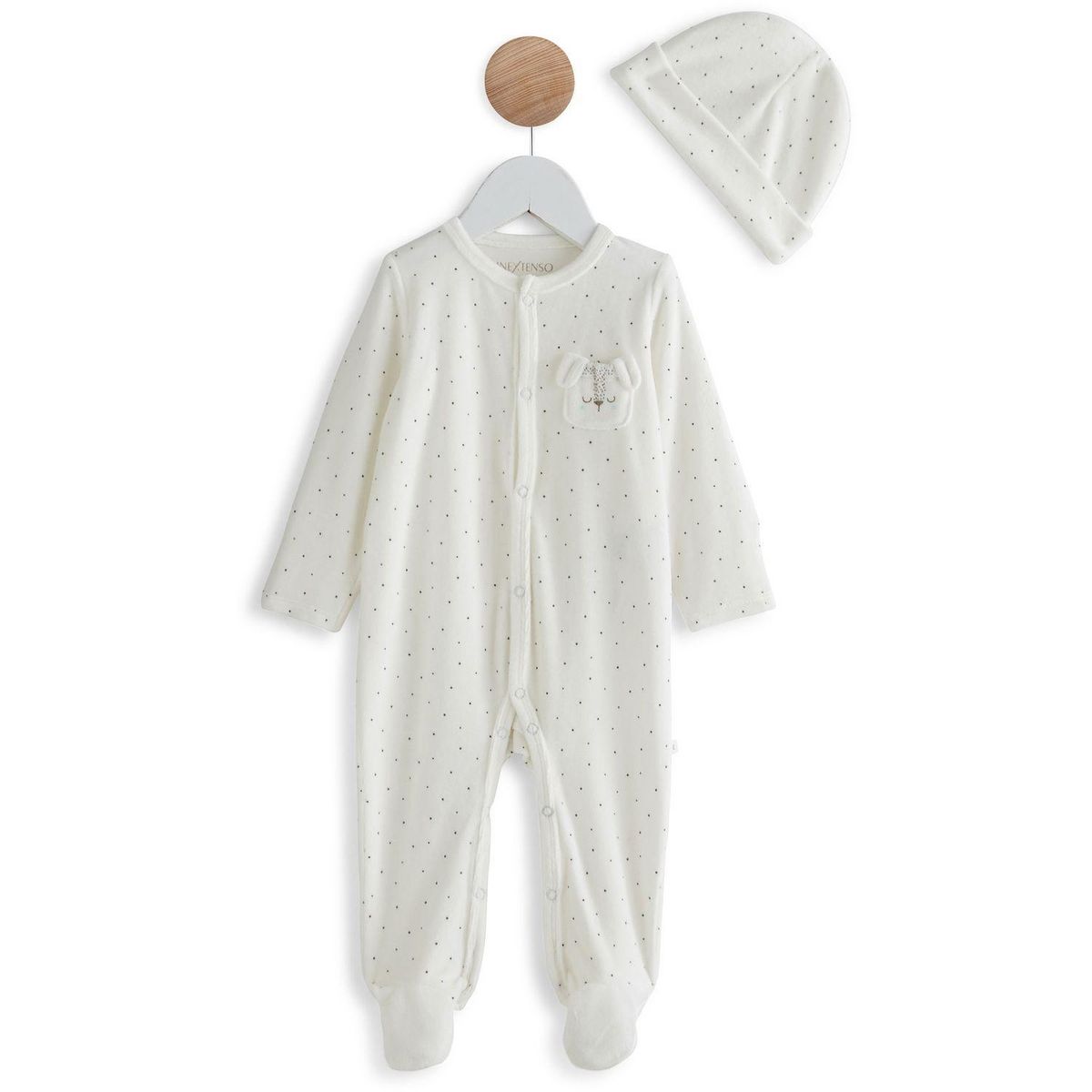 IN EXTENSO Dors bien de naissance + bonnet bébé fille