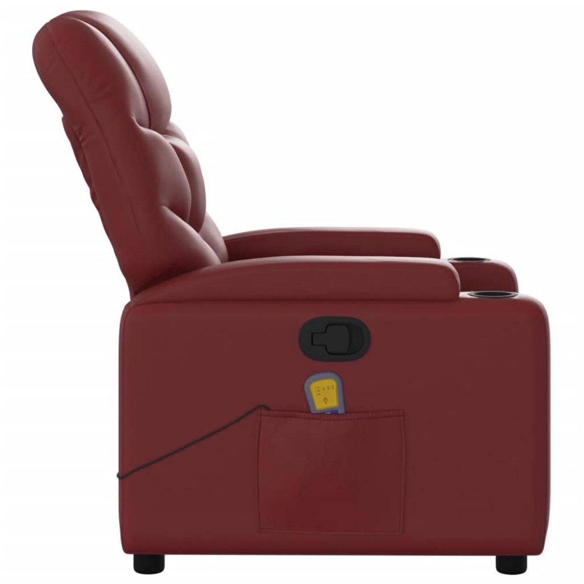 VIDAXL Fauteuil de massage inclinable Rouge bordeaux Similicuir