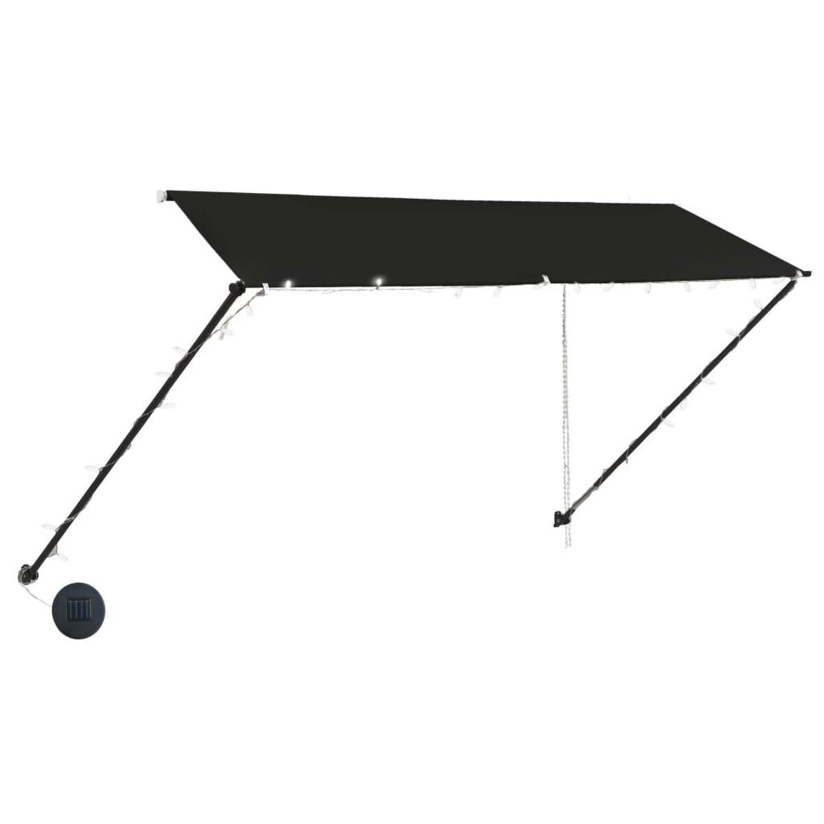 VIDAXL Auvent retractable avec LED 300x150 cm Anthracite