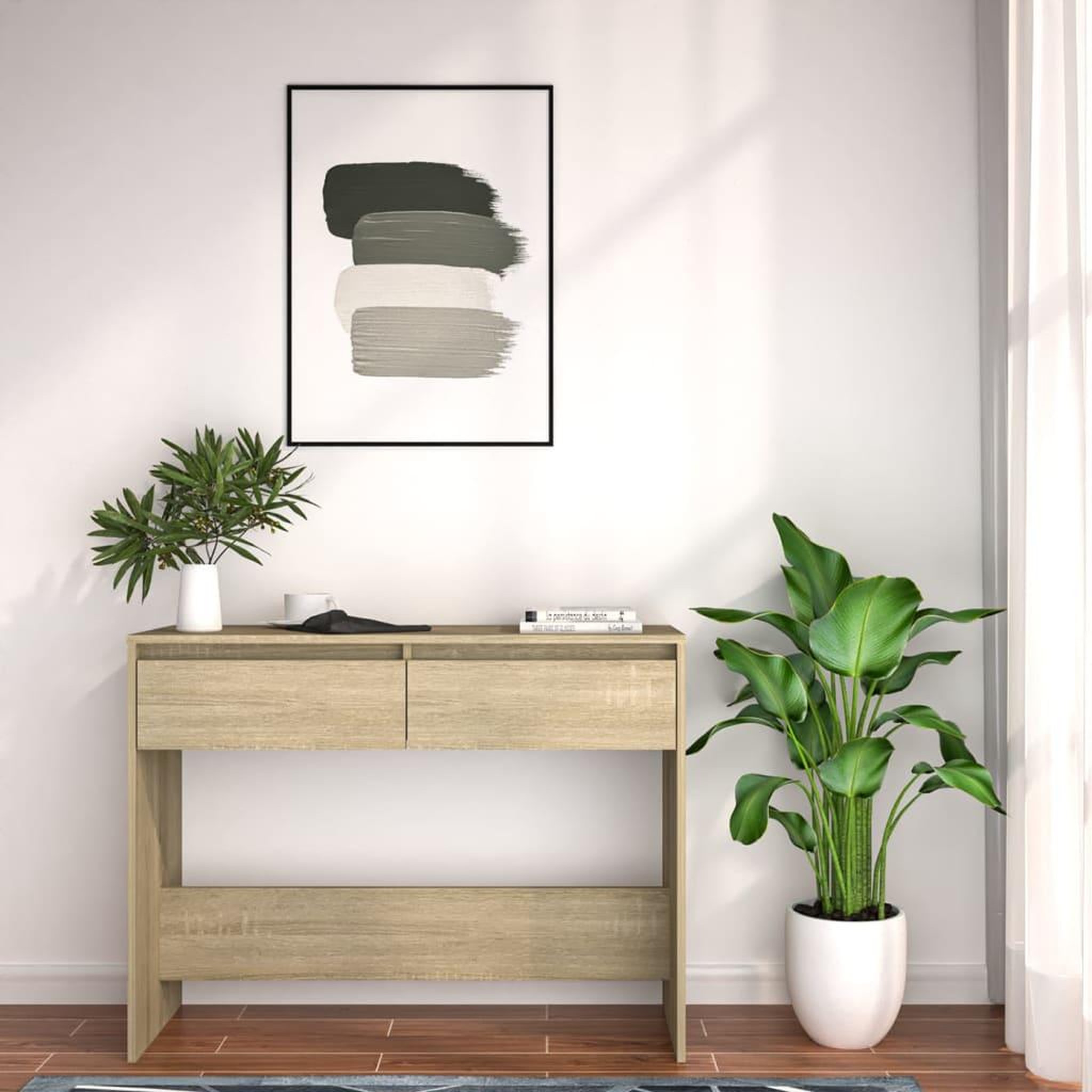Voir la diapositive 4 : VIDAXL Table console chene sonoma 100x35x76,5 cm bois d'ingenierie