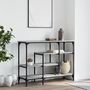 Voir la diapositive 3 : VIDAXL Table console avec etageres sonoma gris 100x35x75 cm