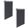 Voir la diapositive 1 : ID MARKET Lot de 2 stores enrouleurs L.124 x H. 225 CM pour pergola gris anthracite