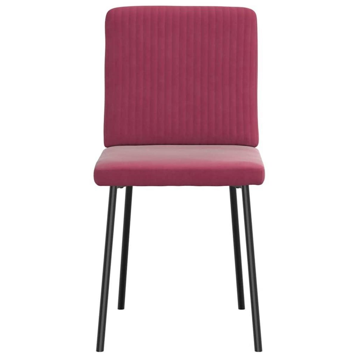 VIDAXL Chaises a manger lot de 2 Rouge bordeaux Velours