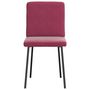 Voir la diapositive 4 : VIDAXL Chaises a manger lot de 2 Rouge bordeaux Velours