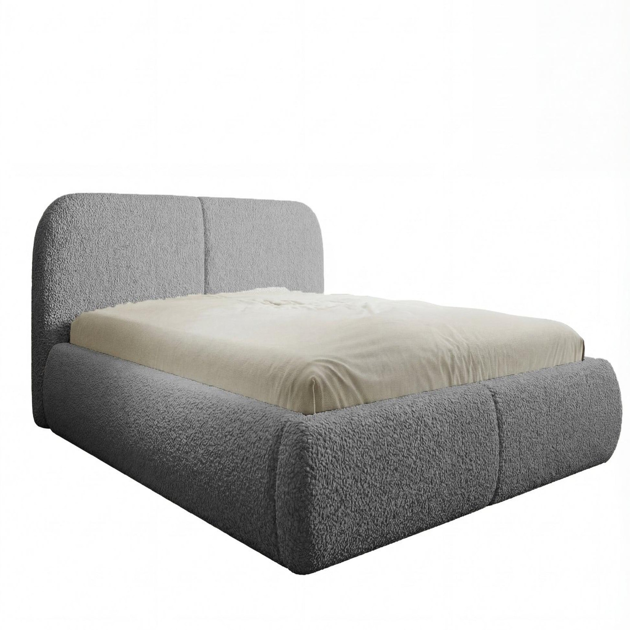CASANOVA PARIS Delora - lit coffre tissu chenille. Coloris disponibles : Gris