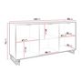 Voir la diapositive 5 : BEST MOBILIER Olympie - buffet bas - effet bois et noir - 150 cm